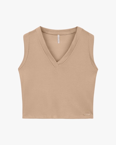 Blusa Feminina Cobre Cos com Decote V - Cereja Rosa - Toffee