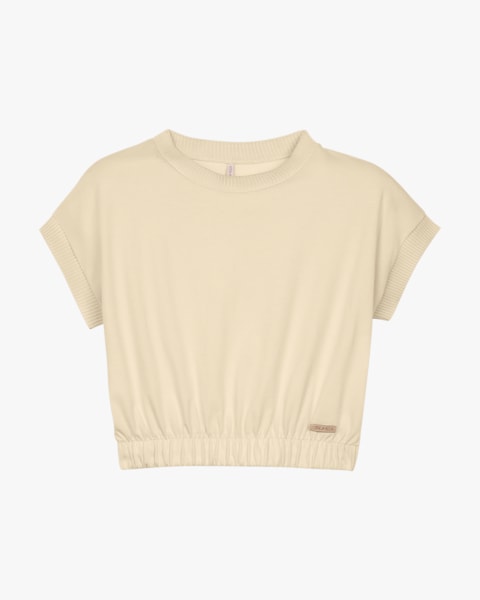 Blusa Feminina com Gola e Manga em Retilínea - Cereja Rosa - Tapioca