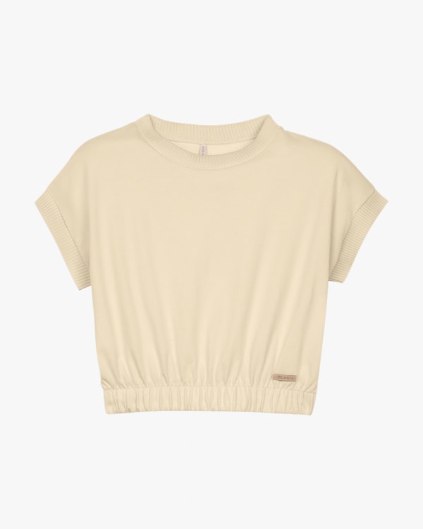 Blusa Feminina com Gola e Manga em Retilínea - Cereja Rosa - Tapioca