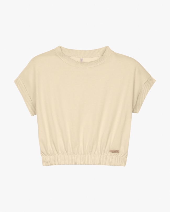 Blusa Feminina com Gola e Manga em Retilínea - Cereja Rosa - Tapioca-0979227b-50f1-4354-8300-67c2f782f15f