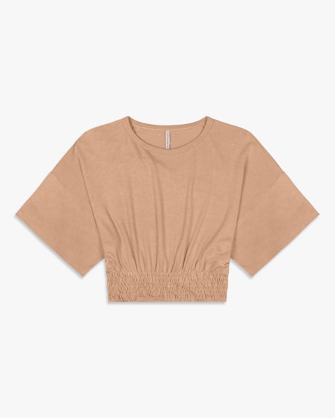 Blusa Feminina com Manga Curta Ampla - Cereja Rosa - Toffee