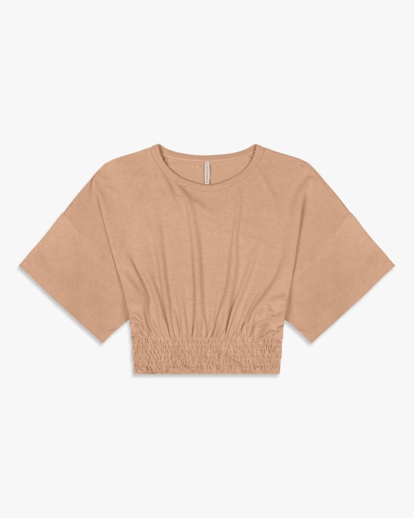 Blusa Feminina com Manga Curta Ampla - Cereja Rosa - Toffee