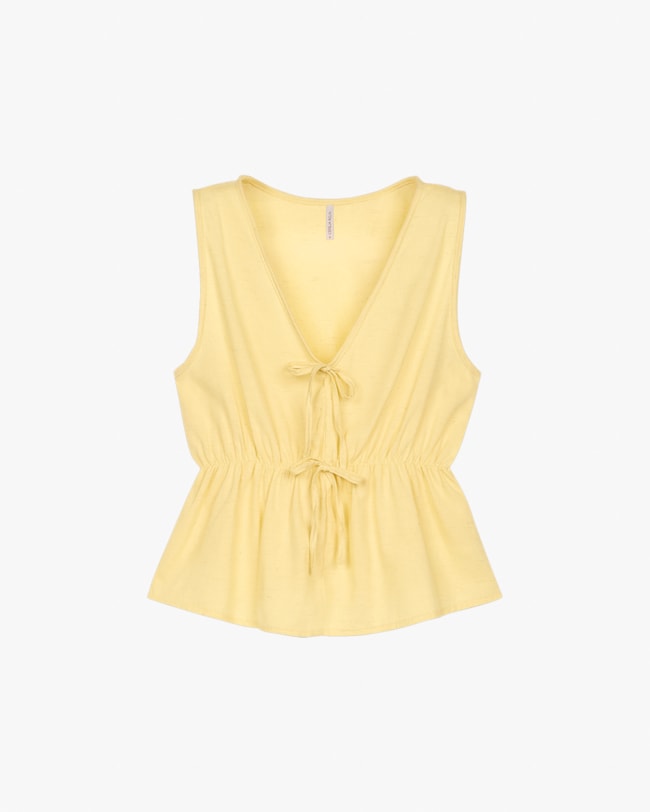 Blusa Feminina Decote V com Amarração - Cereja Rosa - Manteiga-4fd55bcd-0c91-4c63-97ee-66e739c9f683