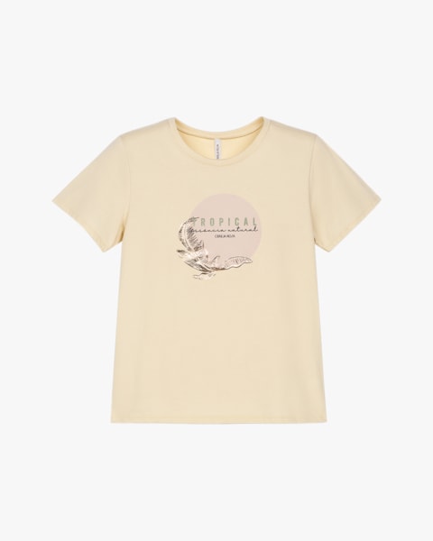 Blusa Feminina em Malha com Estampa Metalizada - Cereja Rosa - Tapioca