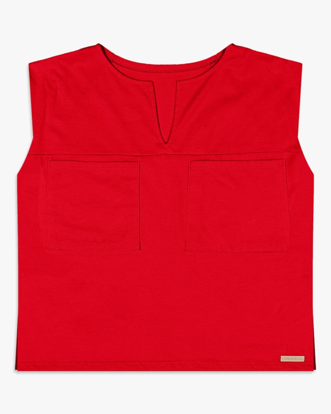 Blusa Feminina em Meia Malha com  Abertura Lateral - Cereja Rosa - Tomato-GG-fbc43224-b9d2-47a9-bbbc-4b1e64faa8df