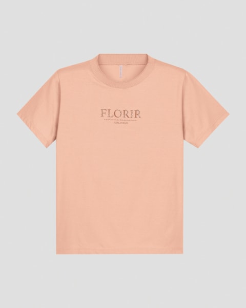 Blusa Feminina em Meia Malha com Retilínea Cereja Rosa Nude