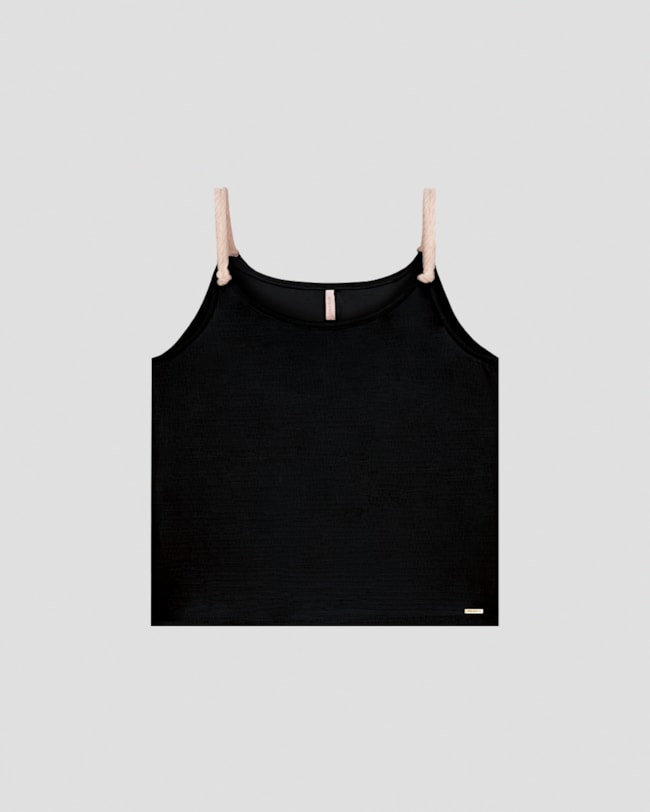 Blusa Feminina em Viscose com Alças Finas Cereja Rosa PRETO-f9c1c217-b4e4-4b69-93f6-bf271c961c19