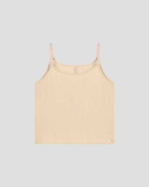 Blusa Feminina em Viscose com Alças Finas Cereja Rosa TAPIOCA