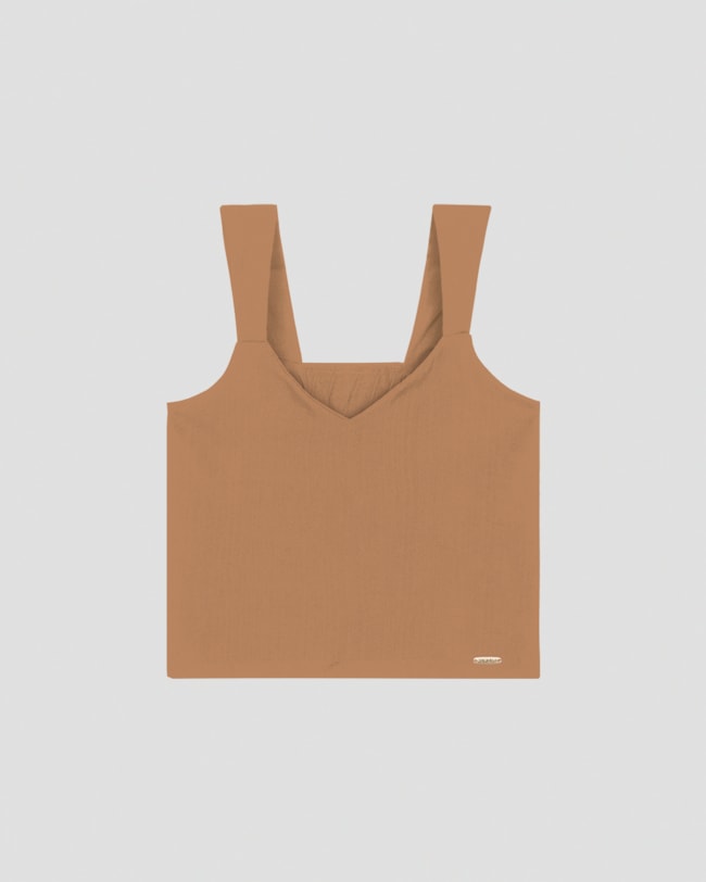 Blusa Feminina em Viscose com Decote V Cereja Rosa Bege-9a1ca051-862a-41b9-99e2-8c1d83849a9b