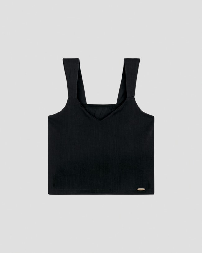 Blusa Feminina em Viscose com Decote V Cereja Rosa Preto-9babcd14-1846-4218-be0a-0189f0d2ad50