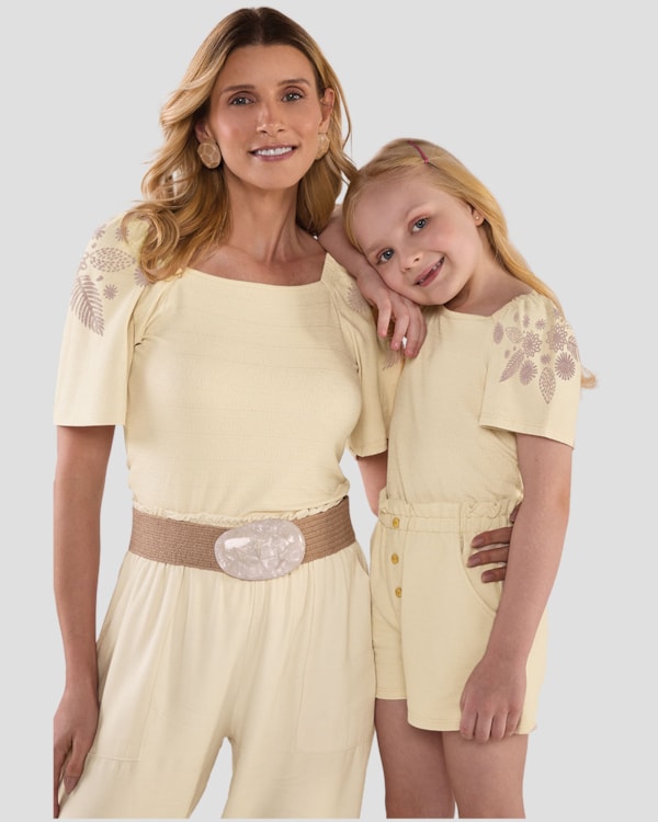 Blusa Feminina em Viscose com Estampa Manga - Cereja Rosa - Tapioca