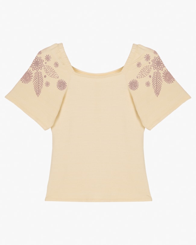 Blusa Feminina em Viscose com Estampa Manga - Cereja Rosa - Tapioca-76d2bb86-a2e1-4acd-80a9-0a818e14f26b