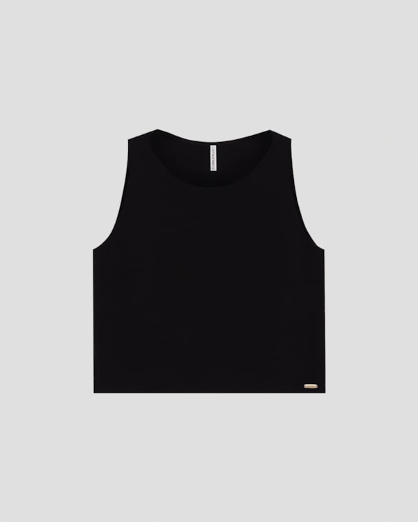Blusa Feminina em Viscose sem Mangas Cereja Rosa Preto