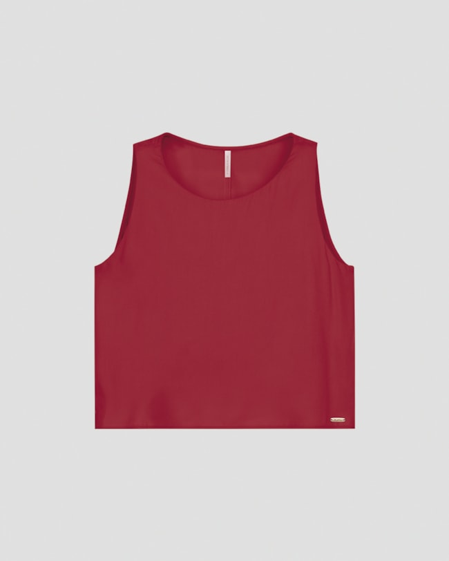 Blusa Feminina em Viscose sem Mangas Cereja Rosa Vermelho-cc4cf947-3fc8-4c2b-89d8-ad6a111cd02b