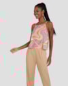 Blusa Feminina Estampada Cereja Rosa com Alças Fina Laranja-6345df1d-d6fa-4233-9735-c77349d43bc2
