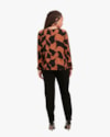 Blusa Feminina Estampada com Manga Longa e Decote Gota - Cereja Rosa - Ocre-c366eb0c-9173-48bf-a579-a38d8595fff0