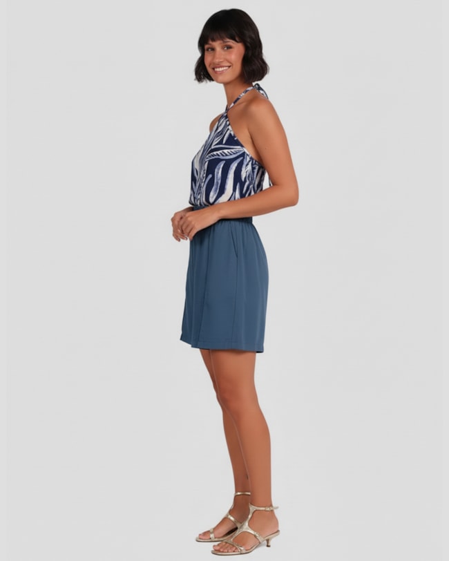 Blusa Feminina Estampada Frente Única Cereja Rosa Azul-622d355f-1a32-4b2c-8f6a-dda0ee45a470