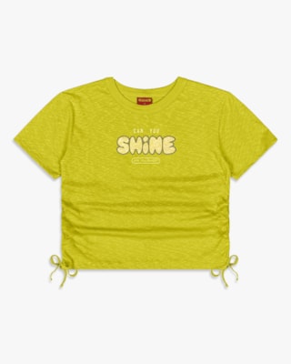 Blusa Feminina Juvenil com Amarração Lateral - BaseD - Aspargo