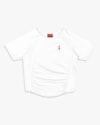 Blusa Feminina Juvenil com Recorte Franzido - BaseD - Branco-ca98d8fc-f803-404b-8cc3-addf5fb8e662