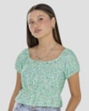 Blusa Feminina Juvenil em Tecido Crepe Estampada BaseD Verde-b4dee376-4a38-41ec-8cd9-23247d248d9e