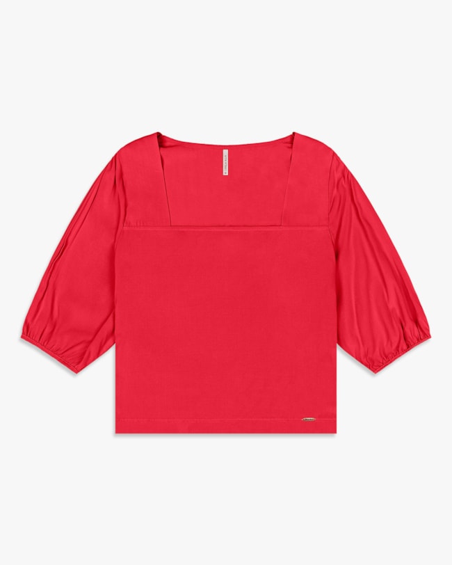 Blusa Feminina Manga 3/4 em Viscose - Cereja Rosa- Hibisco-G-275cb870-67f6-471d-bf31-9f92150e9954