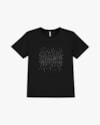 Blusa Feminina Manga Curta com Estampa Metalizada - Cereja Rosa - Preto-5ab715c3-fe9f-46b7-aa90-af6ab29d2462