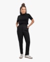 Blusa Feminina Manga Curta com Gola Alta - Cereja Rosa - Preto-3dbd69e3-d918-4302-bf1a-0ec8a94902dd