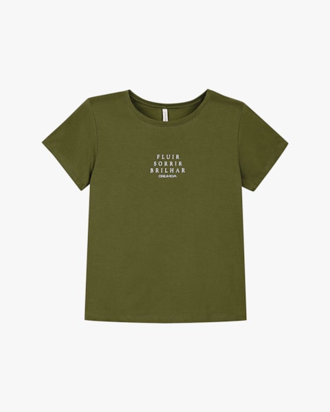 Blusa Feminina Manga Curta em Meia Malha - Cereja Rosa - Oliveira