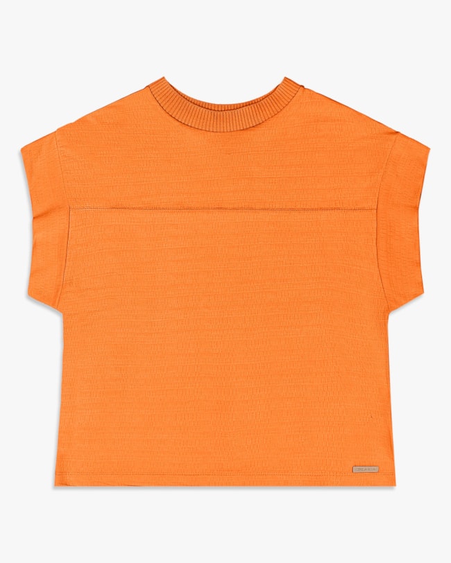 Blusa Feminina Manga Curta em Viscose com Retilínea- Cereja Rosa - Nectarine-G-70fb39c0-e5dc-4554-9df9-9008c20cb787