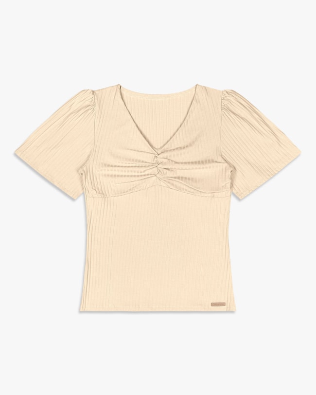 Blusa Feminina Manga Evasê em Viscose Canelada - Cereja Rosa - Tapioca-G-9d165940-8fee-47c5-991e-44b27b7f01d6