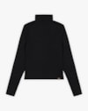 Blusa Feminina Manga Longa Canelada com Gola Alta - Cereja Rosa - Preto-37669be2-02de-4074-a2c2-694ce51d9f03