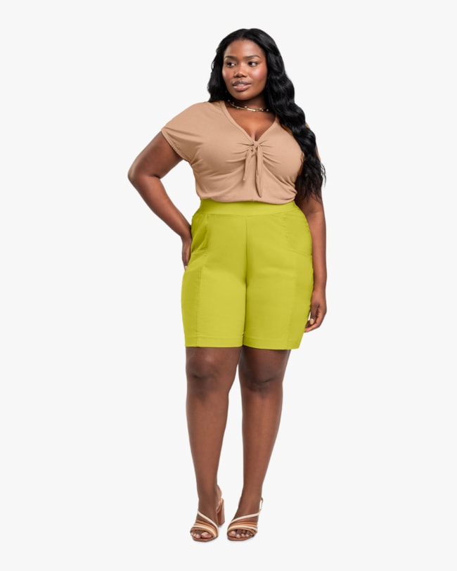 Blusa Feminina Plus Size com Amarração - Cereja Rosa - Toffee-dc57e154-2ee4-429d-a305-884225a4f8d9