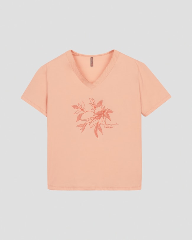 Blusa Feminina Plus Size com Decote V Cereja Rosa Nude-979c15ad-23f2-40f7-b816-2d2b48426e3e