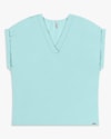 Blusa Feminina Plus Size com Decote V em Viscose Linho - Cereja Rosa -Soft-2a1c01d4-8025-4b2a-acd9-9330b197a533