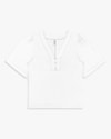 Blusa Feminina Plus Size com Manga Bufante- Cereja Rosa - Branco-97942166-27bf-4b67-92a6-6b54234e170d