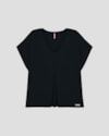 Blusa Feminina Plus Size com Prega Frontal Cereja Rosa Preto-53e75a4c-e3a6-45fd-9b02-04268224d34f