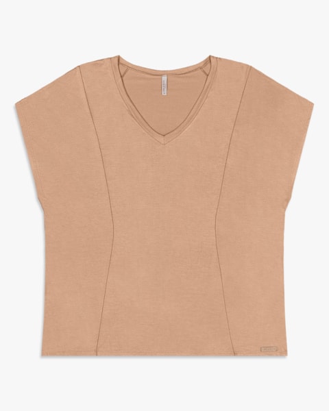 Blusa Feminina Plus Size em Viscose Crepe - Cereja Rosa - Toffee