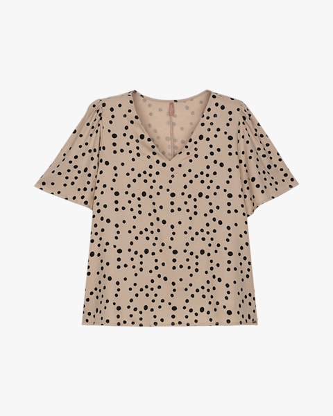 Blusa Feminina Plus Size em Viscose Linho Estampada - Cereja Rosa - Macchiato