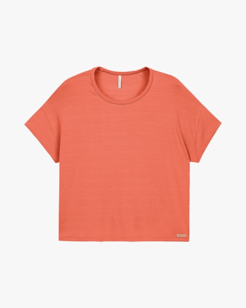 Blusa Feminina Plus Size em Viscose Trabalhada - Cereja Rosa - Mango