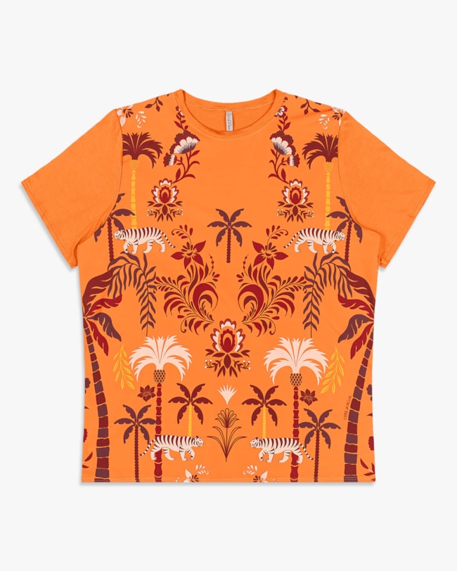 Blusa Feminina Plus Size Manga Curta com Estampa - Cereja Rosa - Nectarine-9075cfb4-6746-4724-b97c-a1451c333988