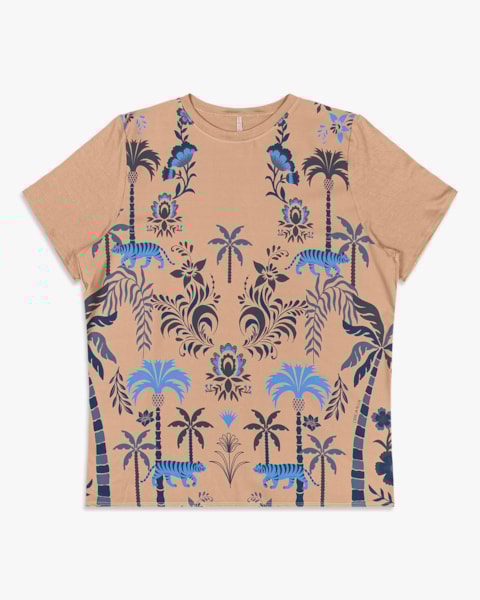 Blusa Feminina Plus Size Manga Curta com Estampa - Cereja Rosa - Toffee