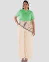 Blusa Feminina Plus Size Manga Curta em Meia Malha - Cereja Rosa - Pistache-93e2e40a-f6f4-473e-9b53-87ce7865f667