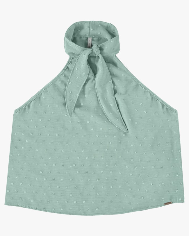 Blusa Halter Neck em Tecido Jacquard - Cereja Rosa - Green P-478c1c54-d86c-4239-bc6e-b006202d1844