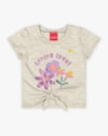 Blusa Infantil com Amarração Estampa Flores- Kely Kety - Mescla-57ee3798-4c8b-44a7-b4f8-0192a6dd4861