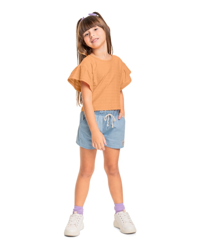 Blusa Infantil com Mangas Amplas Kely Kety-aeebd516-2991-41d8-8bfc-d2468f17407f