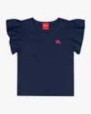 Blusa Infantil em Algodão com Babado Manga - Kely Kety - Oxford-a8db5f41-5853-44e4-a60c-93aa3052a882