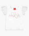 Blusa Infantil em Cotton com Tule Manga - Kely Kety - Branco-7bf1e92d-41e2-4d34-8e9d-6cdbcacd0fdc