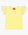 Blusa Infantil em Cotton com Tule Manga - Kely Kety - Pinacolada-8c1b69b2-9fa4-4446-97f7-62ea71e7aa87