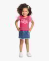 Blusa Infantil em Cotton com Tule Manga - Kely Kety - Rosa Cereja-e56817cc-5c5d-4790-be34-ea40b7a5a498