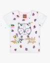 Blusa Infantil em Cotton Estampa Oncinha - Kely Kety - Branco-80b4ad1a-307b-4dd5-ae77-4c1f344a6501